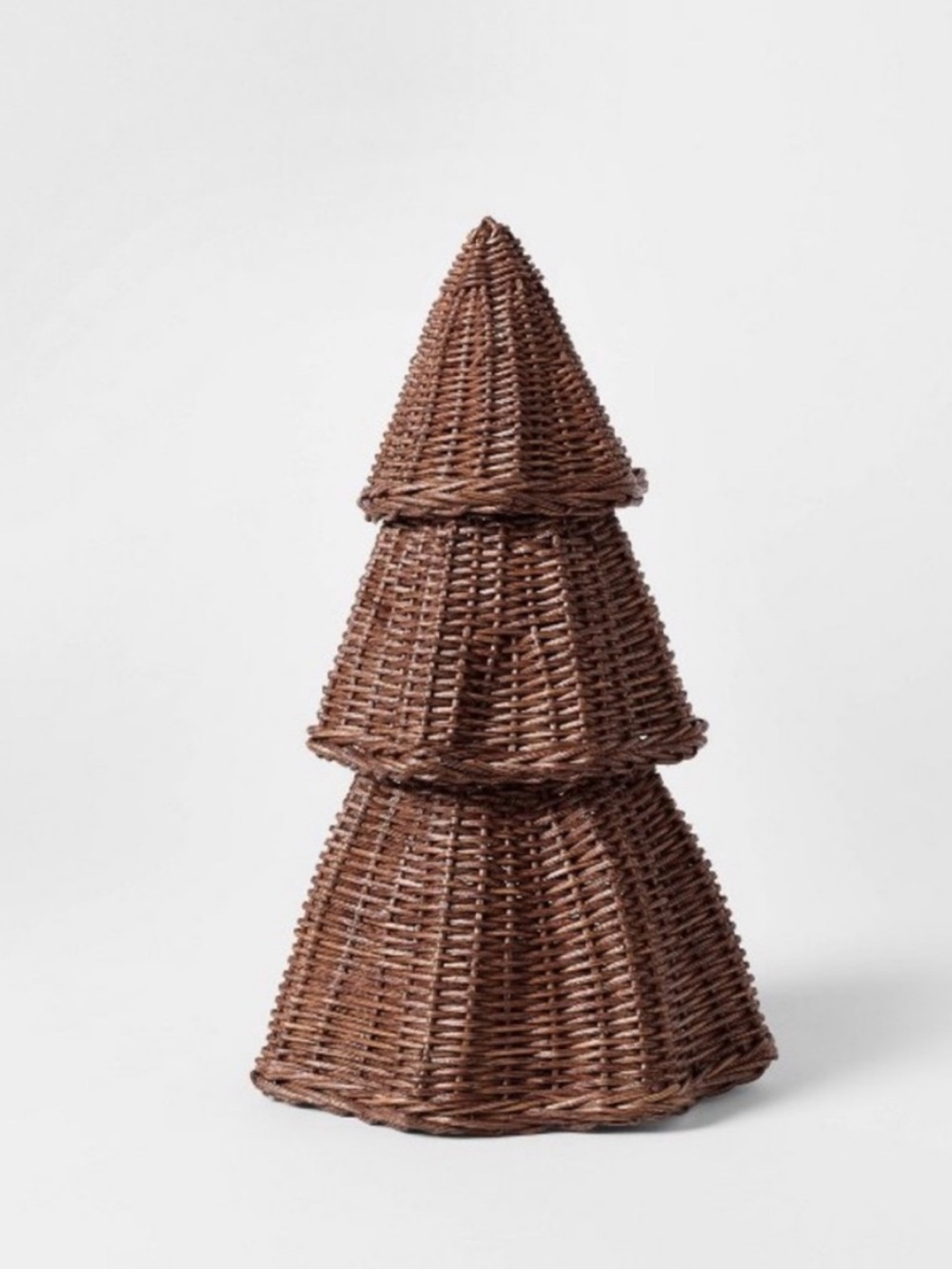 Medium Scalloped Rattan Christmas Trees - Threshold with Studio McGee
